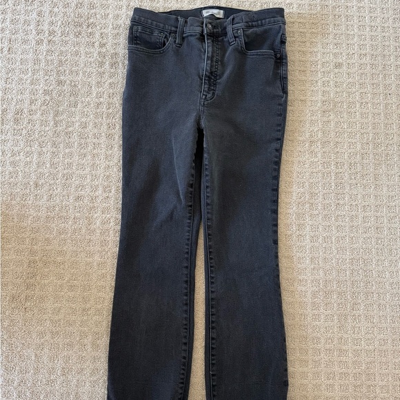Madewell women’s Cali Demi Boot style black wash jeans denim pants size 30 - Picture 1 of 4